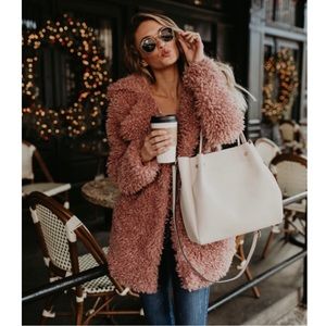 Roman Holiday Faux Fur Pocketed Jacket